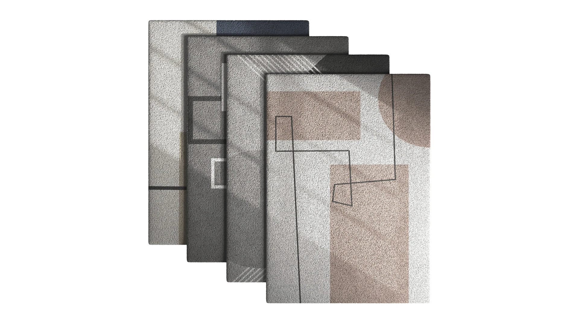 Rug Set 53 3D Model .c4d .max .obj .3ds .fbx .stl .blend 