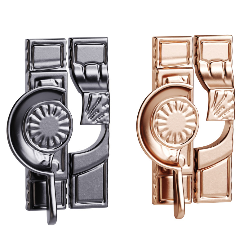 Antique Brass Window Sash Lock Victorian Style Window Locks Model 3D .c4d .max .obj .3ds .fbx .stl .blend