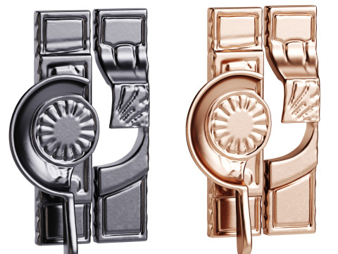 Antique Brass Window Sash Lock Victorian Style Window Locks 3D Model