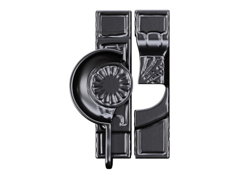 Antique Brass Window Sash Lock Victorian Style Window Locks 3D Model