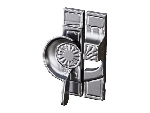 Antique Brass Window Sash Lock Victorian Style Window Locks 3D Model