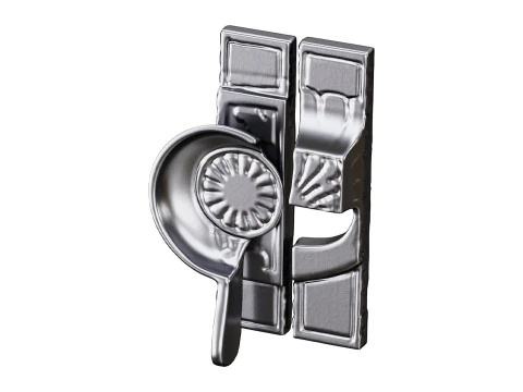 Antique Brass Window Sash Lock Victorian Style Window Locks 3D Model