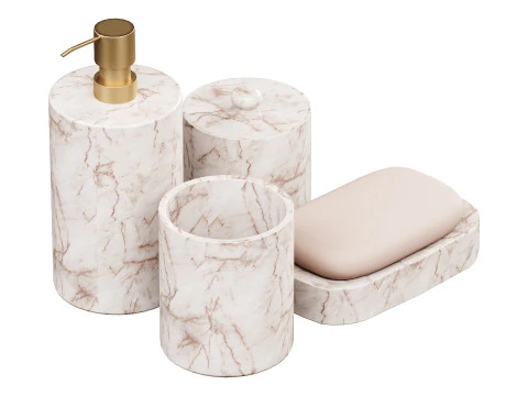 Set di articoli essenziali per il bagno Modello 3D