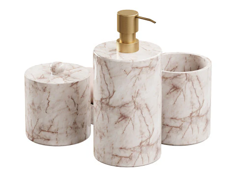 Set di articoli essenziali per il bagno Modello 3D