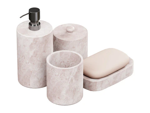 Set di articoli essenziali per il bagno Modello 3D