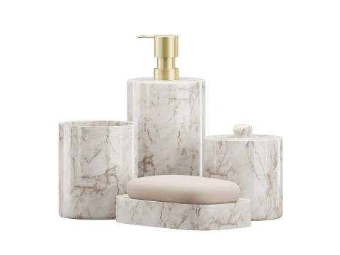 Set di articoli essenziali per il bagno Modello 3D