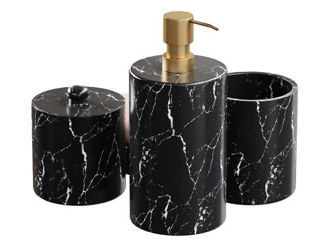 Set di articoli essenziali per il bagno Modello 3D