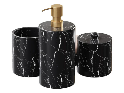 Set di articoli essenziali per il bagno Modello 3D