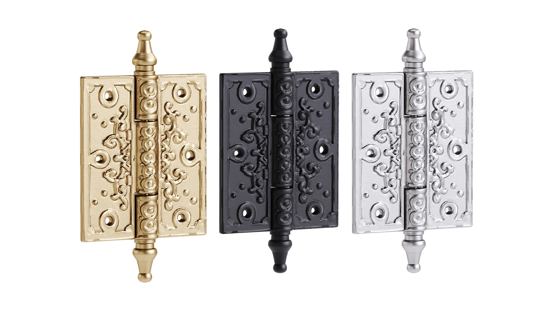 Black Cabinet Hinge 3D Model .c4d .max .obj .3ds .fbx .stl .blend 