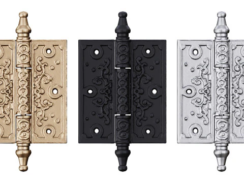 Black Cabinet Hinge 3D Model