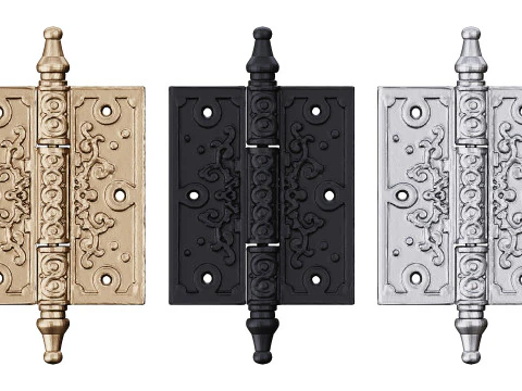 Black Cabinet Hinge 3D Model