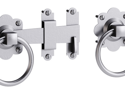 Black Gate Latch Wrought Iron Fence Door Model 3D