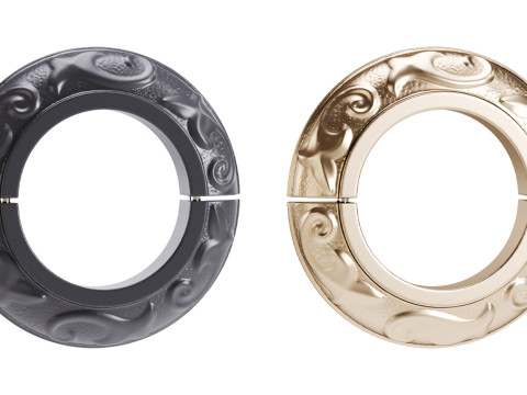 Black Radiator Flanges Aluminum Rustproof Radiator Pipe Flange 3D 模型