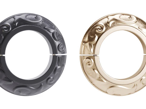 Black Radiator Flanges Aluminum Rustproof Radiator Pipe Flange 3D Model