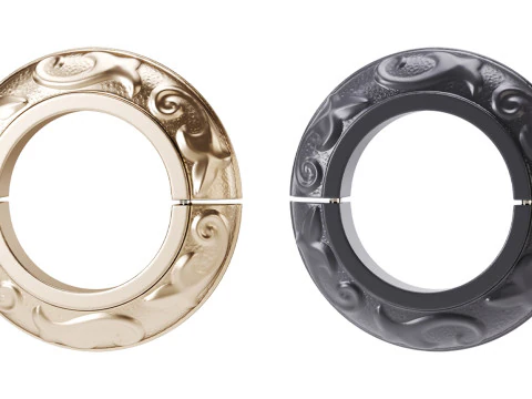 Black Radiator Flanges Aluminum Rustproof Radiator Pipe Flange 3D Model