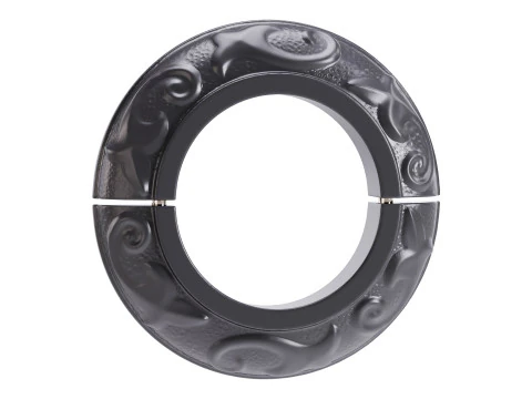 Black Radiator Flanges Aluminum Rustproof Radiator Pipe Flange 3D Model