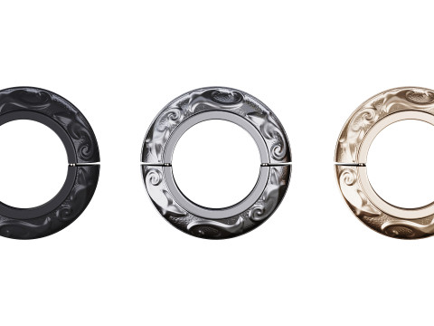 Black Radiator Flanges Aluminum Rustproof Radiator Pipe Flange 3D 模型