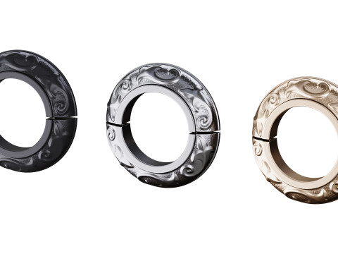 Black Radiator Flanges Aluminum Rustproof Radiator Pipe Flange 3D 模型