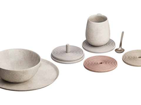 Dish set 3 3D Model
