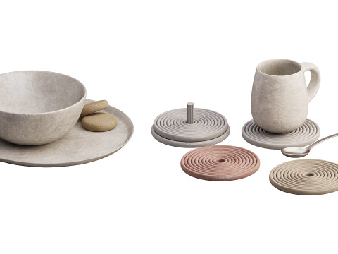 Dish set 3 Modelo 3D