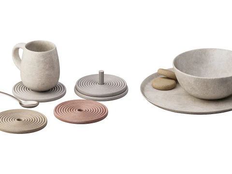 Dish set 3 3D Model