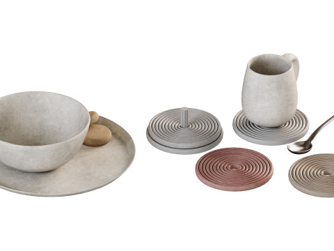 Dish set 3 Modelo 3D