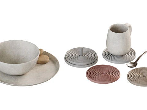 Dish set 3 3D Model