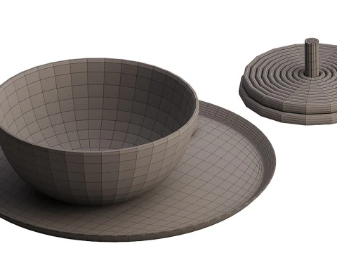 Dish set 3 3D Model