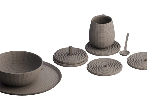Dish set 3 3D Model