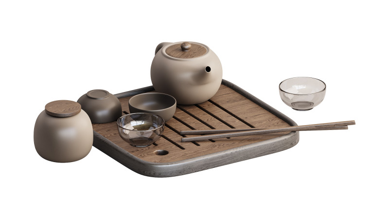 Dish set 4 3D 模型 .c4d .max .obj .3ds .fbx .stl .blend 