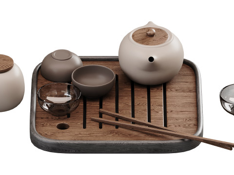 Dish set 4 3D 模型