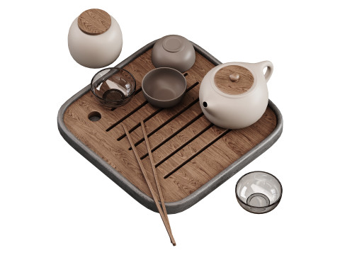 Dish set 4 3D 模型