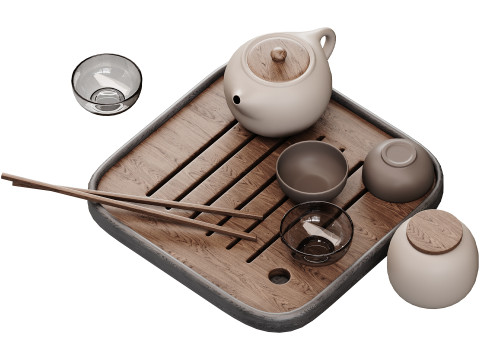 Dish set 4 3D 模型
