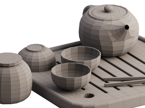 Dish set 4 3D 模型