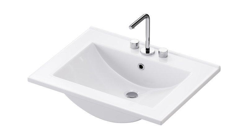 Drop In Sink Self Rimming for Bathroom 3Dモデル .c4d .max .obj .3ds .fbx .stl .blend