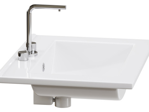 Drop In Sink Self Rimming for Bathroom 3Dモデル