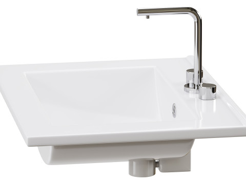 Drop In Sink Self Rimming for Bathroom 3Dモデル
