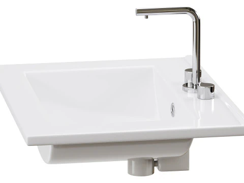 Drop In Sink Self Rimming for Bathroom 3D Model