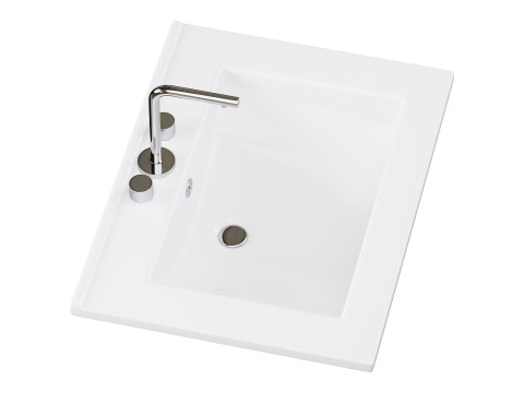 Drop In Sink Self Rimming for Bathroom 3Dモデル