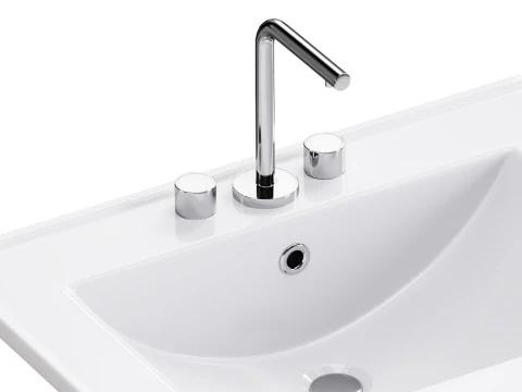 Drop In Sink Self Rimming for Bathroom 3D Model