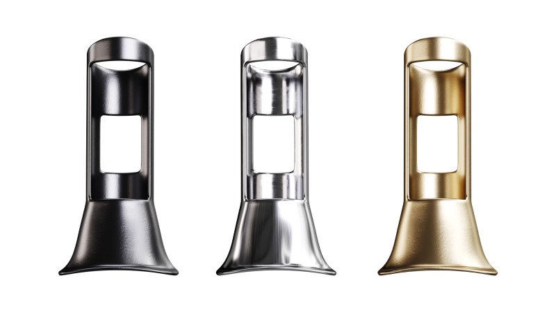 Heavy Duty Cast Brass Flag Pole Bracket Holder Chrome 3D Modell .c4d .max .obj .3ds .fbx .stl .blend