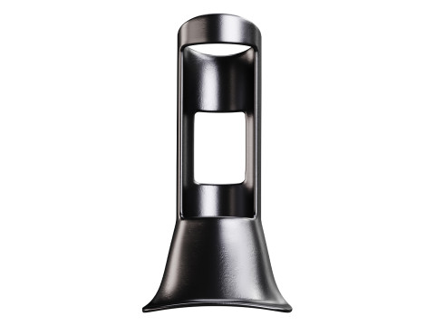Heavy Duty Cast Brass Flag Pole Bracket Holder Chrome 3D Modell