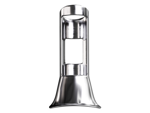 Heavy Duty Cast Brass Flag Pole Bracket Holder Chrome 3D Modell
