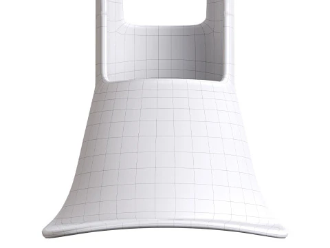 Supporto per staffa per asta portabandiera in ottone pressofuso resistente, cromato Modello 3D