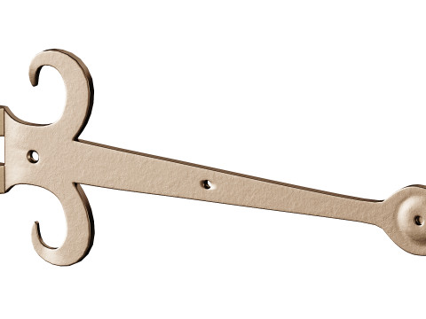 Heavy Duty Strap Hinge for Gates and Doors 3D Model