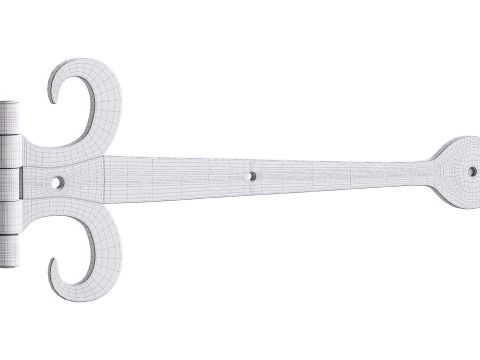 Heavy Duty Strap Hinge for Gates and Doors 3D Model