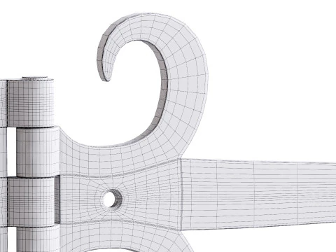 Heavy Duty Strap Hinge for Gates and Doors 3D Model