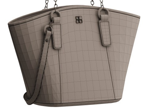 Leather Shoulder Bag Cross Model 3D