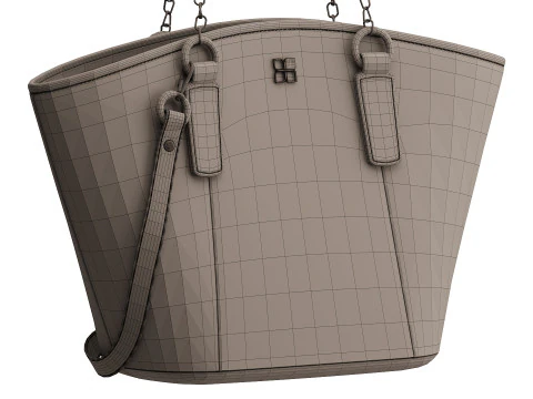 Leather Shoulder Bag Cross 3D Model
