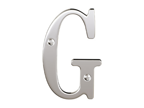 Letter G House Letters Solid Bright Brass 3D Model
